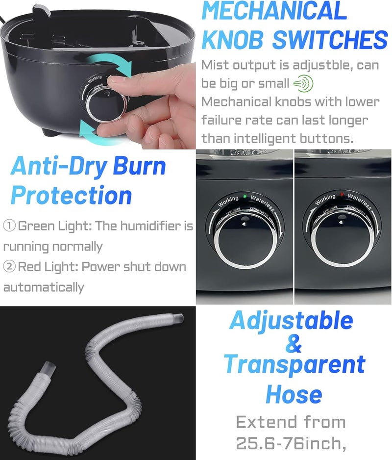 Auraaq Top fill Reptile Fogger Terrariums Humidifier Fog Machine Mister with 4L Visible Large Tank & Extension Hoses, Suitable for Terrariums & Enclosures, Ideal for Reptiles/Amphibians/Herps/Vivarium/Moss - Image 5